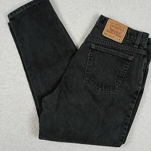 Vintage Levi's 522 Jeans Women 18 34X31 Black USA Made Barrel Mom Tapered 96